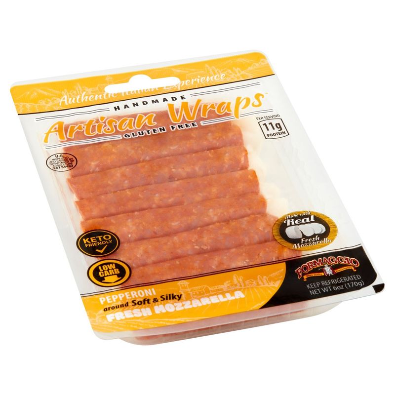 Formaggio Pepperoni Fresh Mozzarella Artisan Wraps, 6 oz