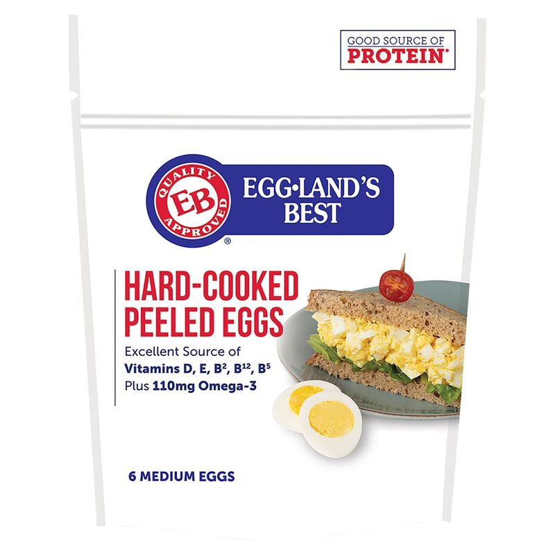 Eggland's Best Hard Cooked Eggs, Medium White, 6 count