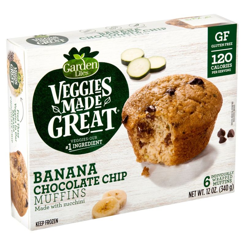 Garden Lites Veggies Made Great Banana Chocolate Chip Muffins, 6 count, 12 oz