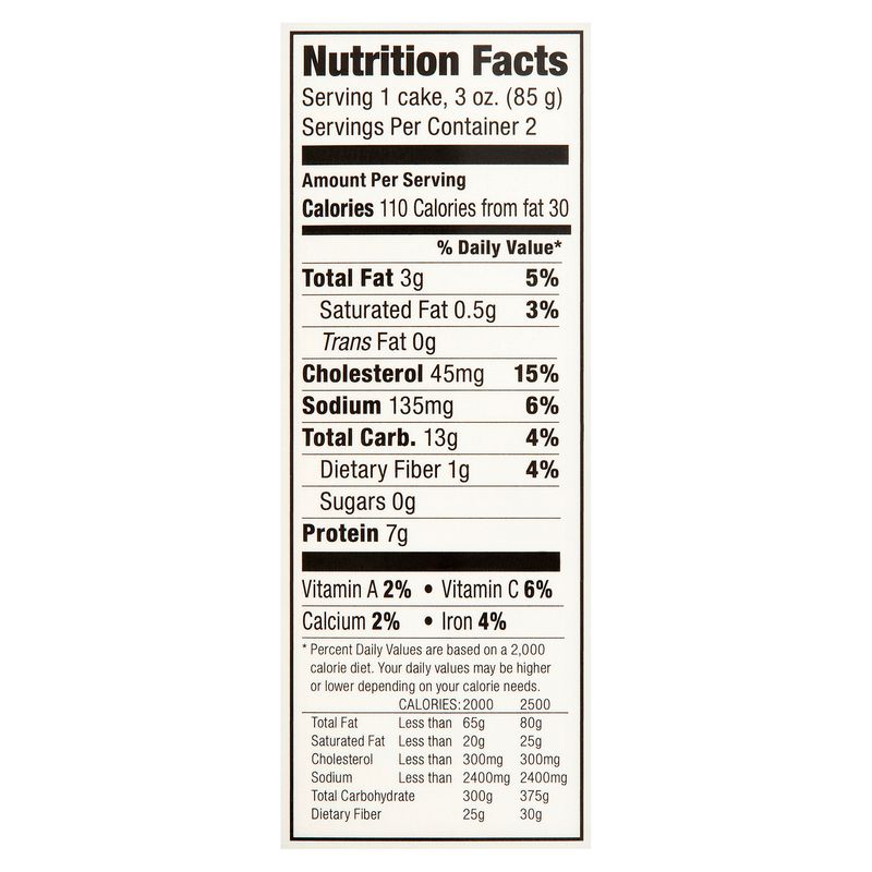 Yankee Trader Seafood Fish Cakes, 2 count, 6 oz