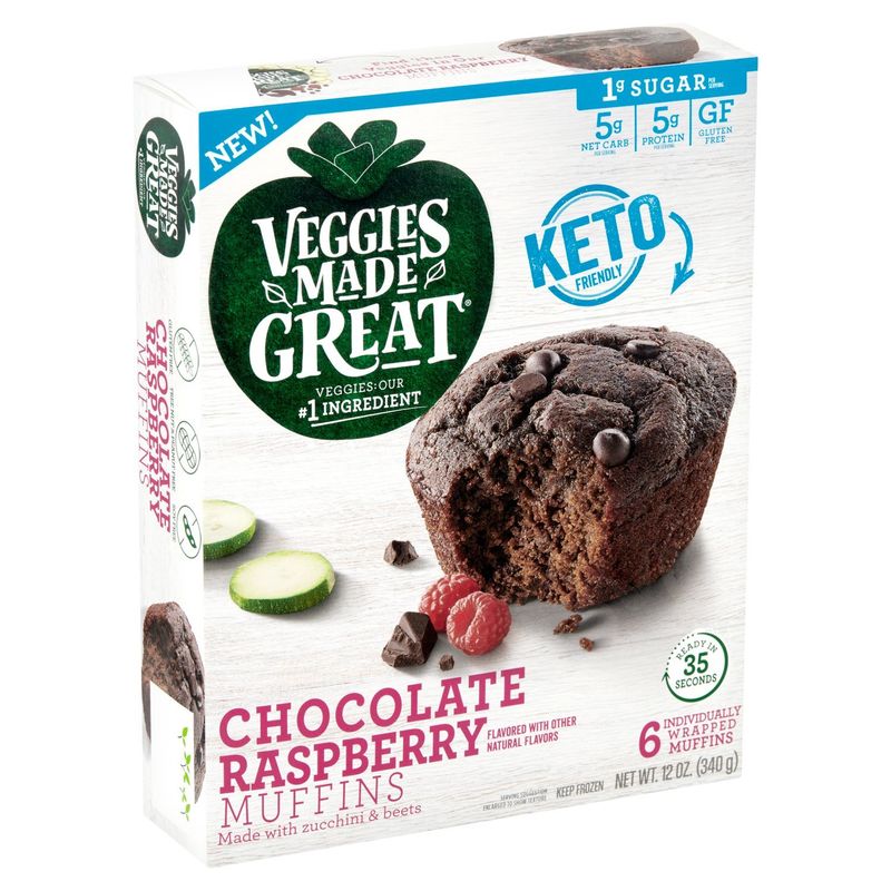 Veggies Made Great Chocolate Raspberry Muffins, 6 count, 12 oz