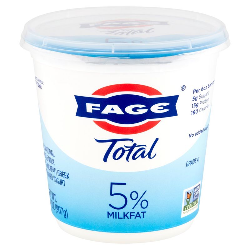 Fage Total 5% Milkfat All Natural Whole Milk Greek Strained Yogurt, 32 oz