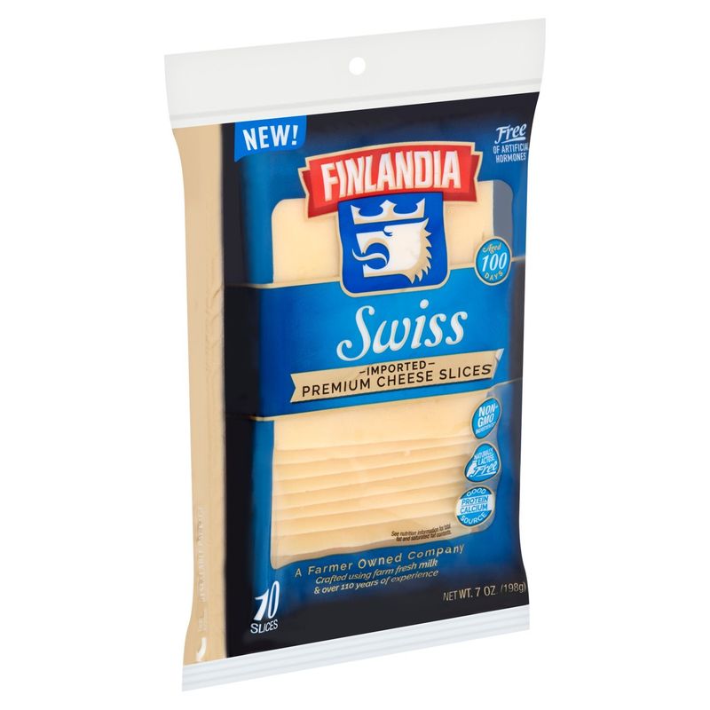 Finlandia Swiss Imported Premium Cheese Slices, 10 count, 7 oz