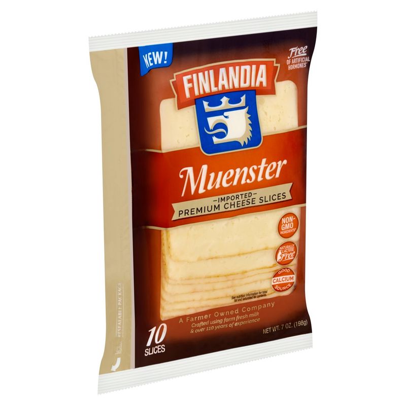 Finlandia Muenster Imported Premium Cheese Slices, 10 count, 7 oz