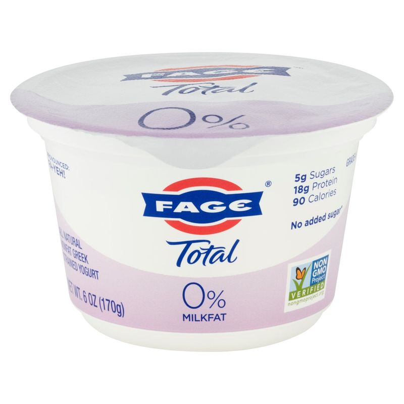 Fage Total 0% Milkfat All Natural Nonfat Greek Strained Yogurt, 6 oz