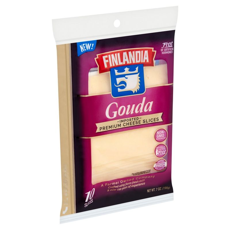 Finlandia Gouda Imported Premium Cheese Slices, 10 count, 7 oz