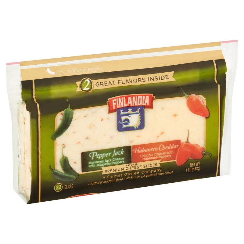 Finlandia Natural Premium Cheese Slices, 22 count, 1 lb