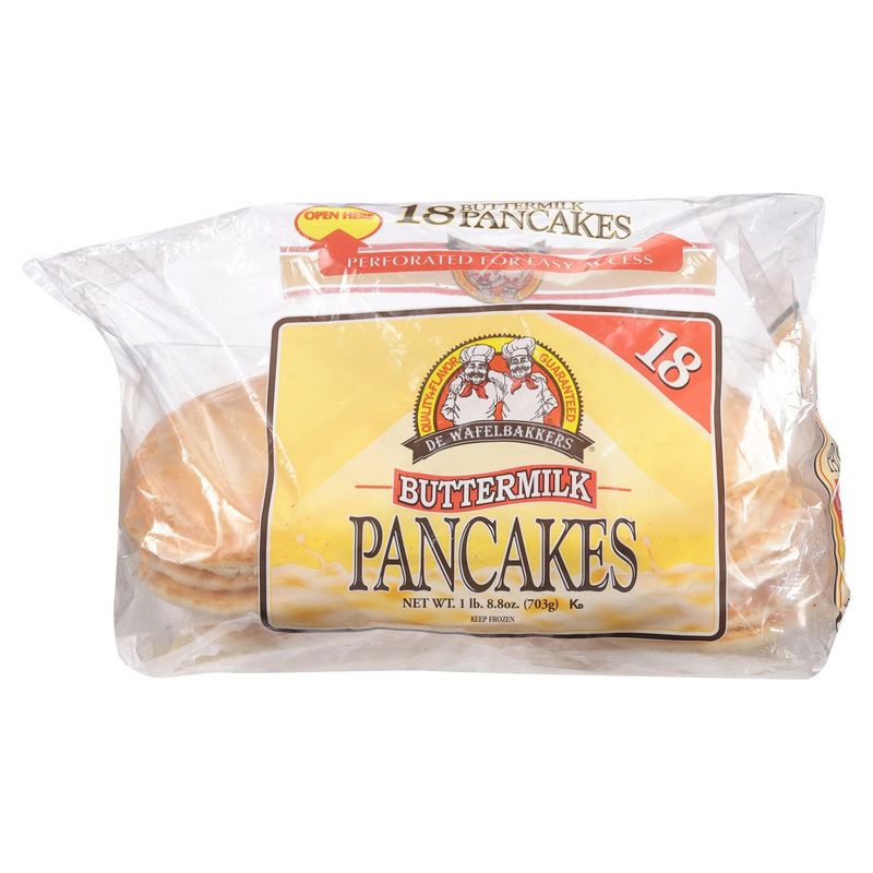 De Wafelbakkers Buttermilk Pancakes, 18 count, 1 lb 8.8 oz
