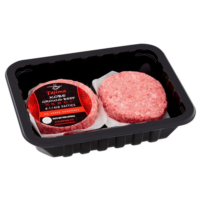 Tajima Kobe Ground Beef Patties, 1 lb, 4 count