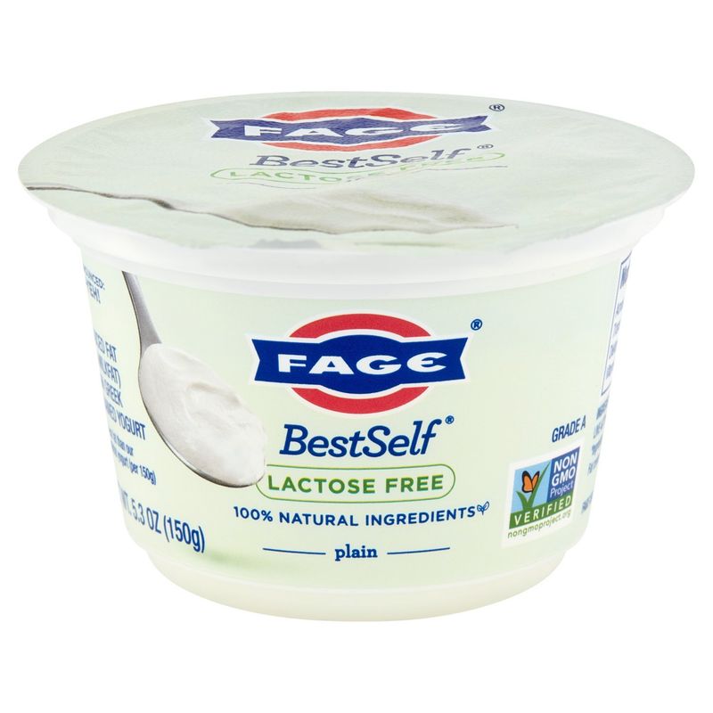 Fage BestSelf Lactose Free Plain Greek Strained Yogurt, 5.3 oz