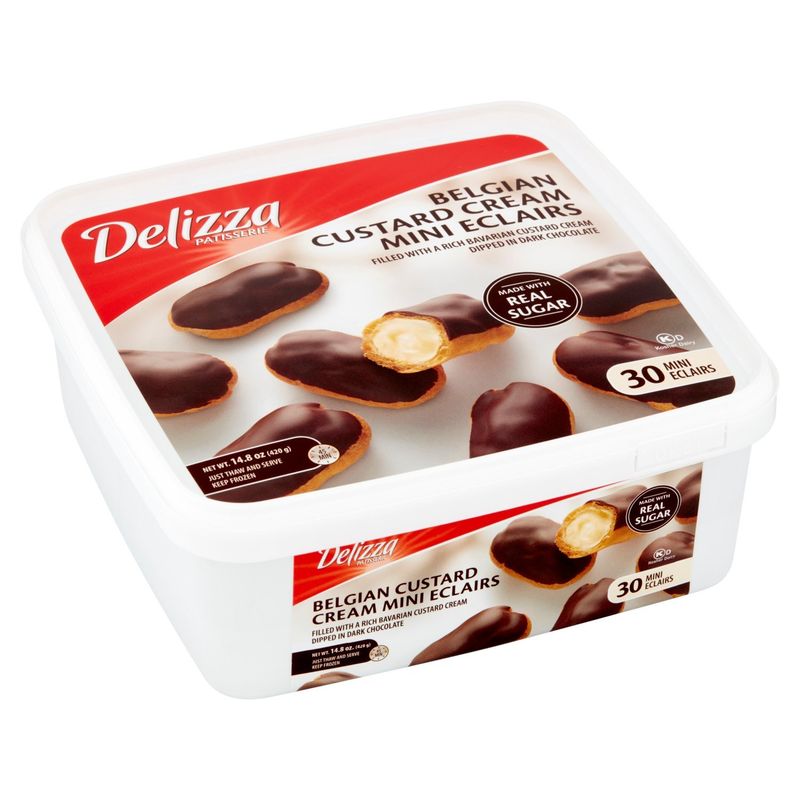 Delizza Patisserie Belgian Custard Cream Mini Eclairs, 30 count, 14.8 oz