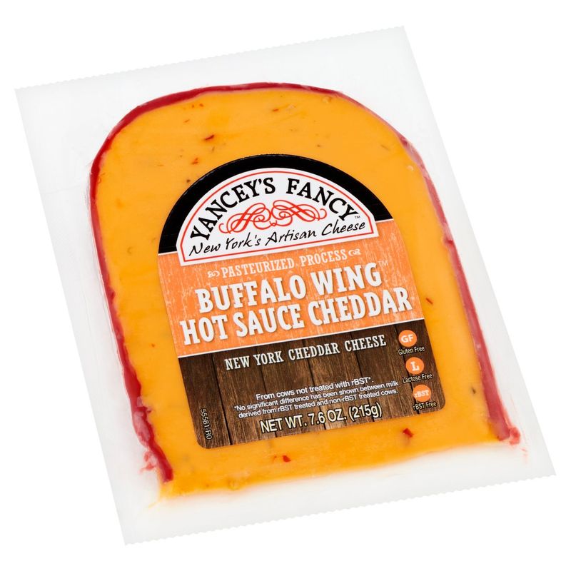 Yancey's Fancy Buffalo Wing Hot Sauce New York Cheddar Cheese, 7.6 oz