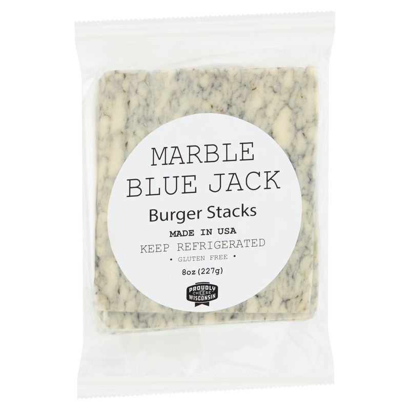 Burger Stacks Marble Blue Jack Cheese, 8 oz