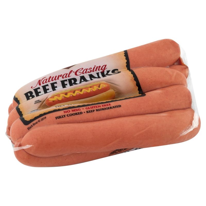 Black Bear Natural Casing Beef Franks, 16 oz