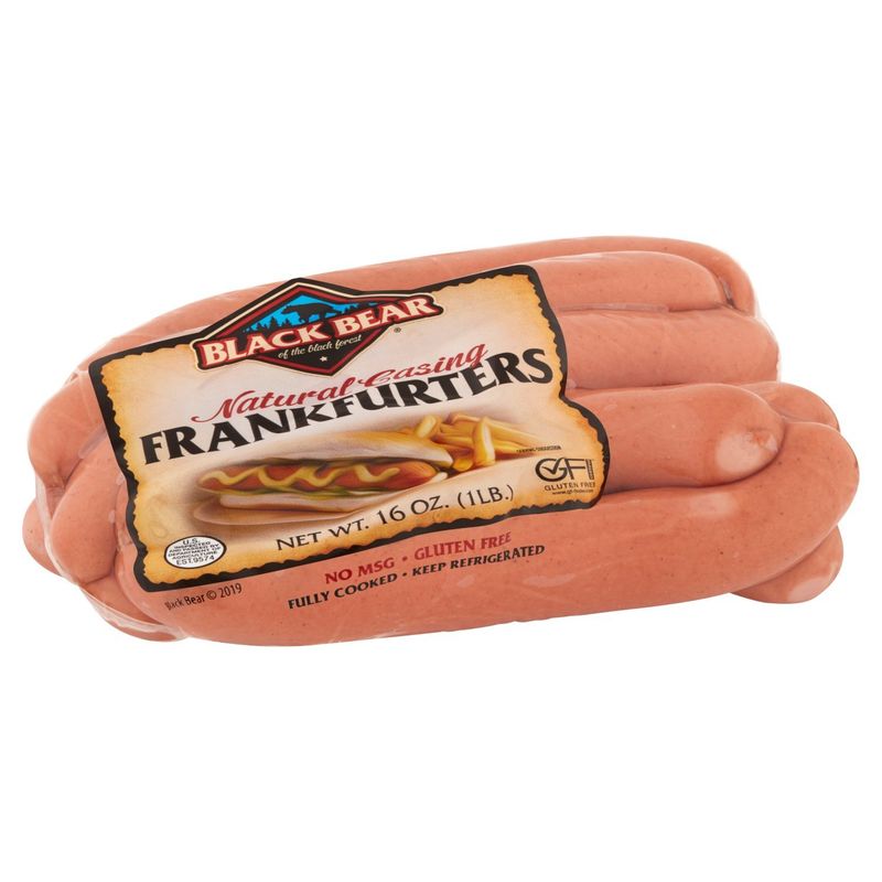 Black Bear Natural Casing Frankfurters, 16 oz