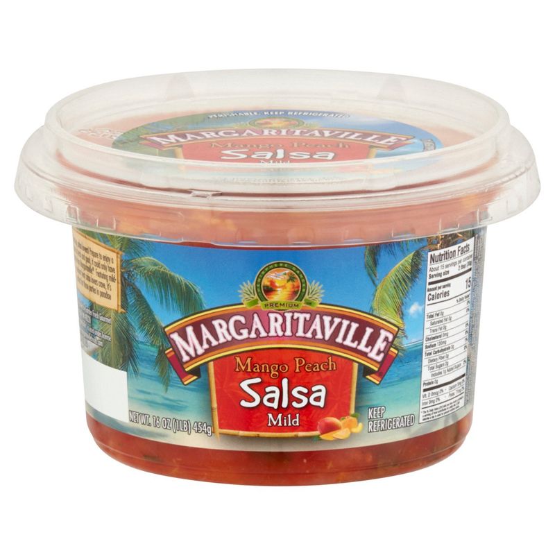 Margaritaville Mild Mango Peach Salsa, 16 oz