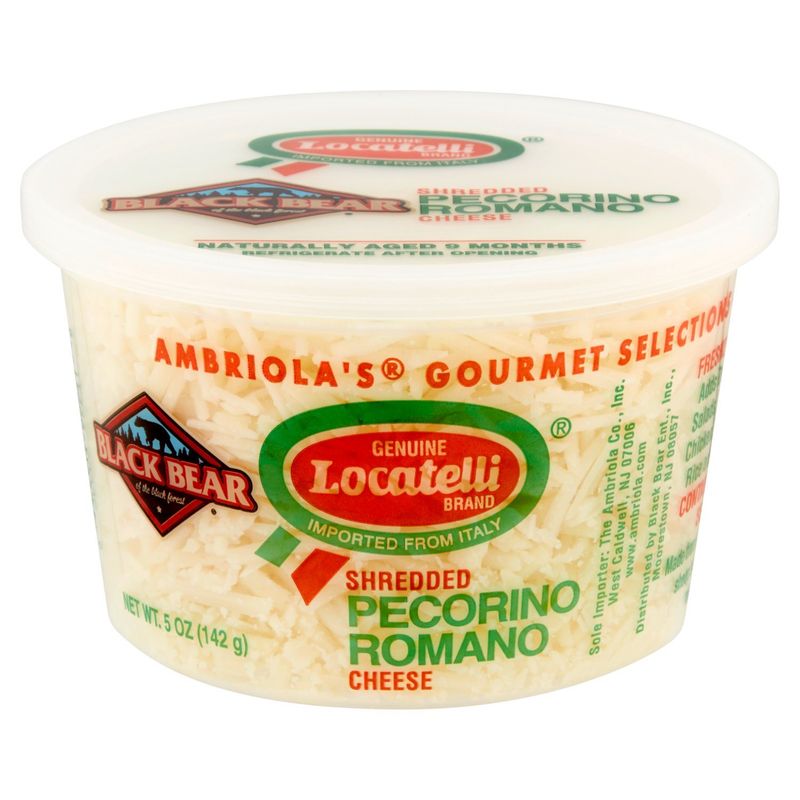 Black Bear Locatelli Shredded Pecorino Romano Cheese, 5 oz