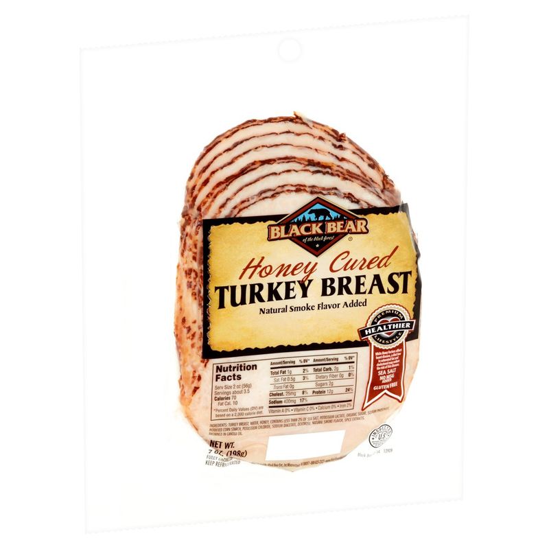 Black Bear Honey Cured Turkey Breast, 7 oz