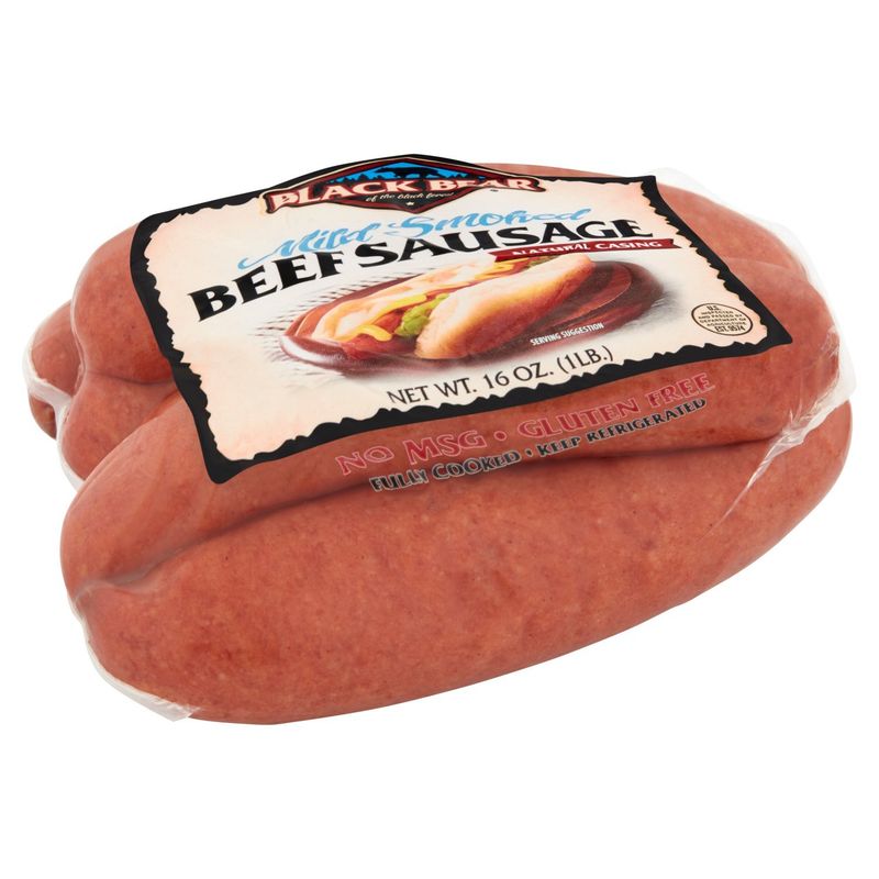 Black Bear Mild Smoked Beef Sausage, 16 oz