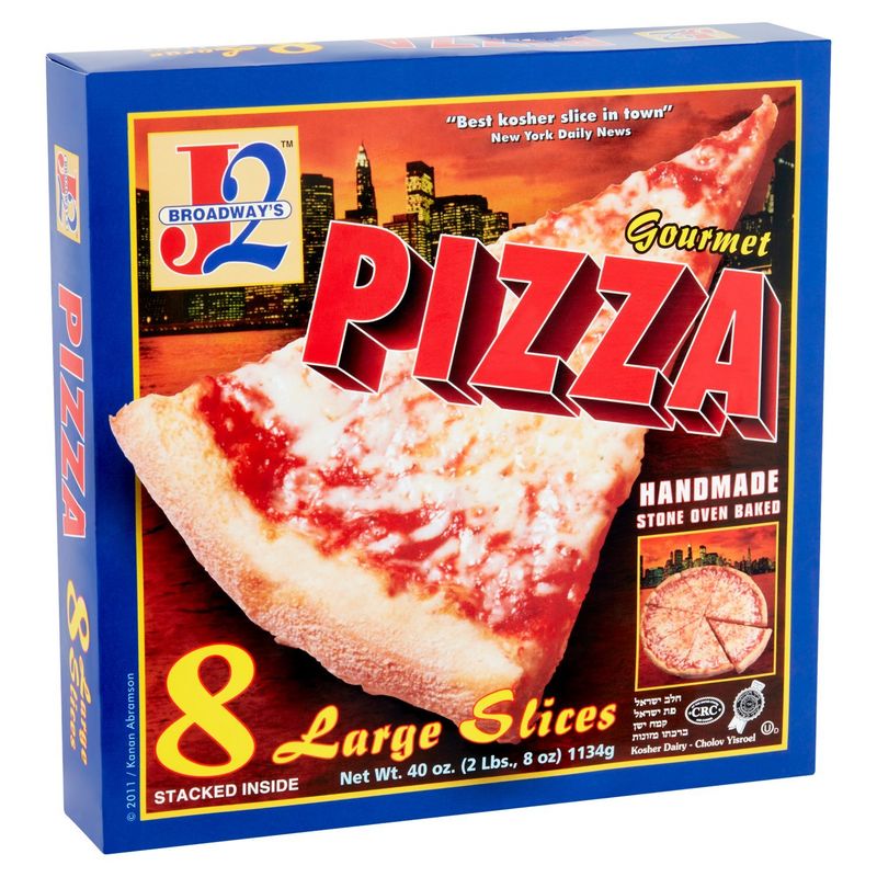 J2 Broadway's Large Slices Gourmet Pizza, 8 count, 40 oz