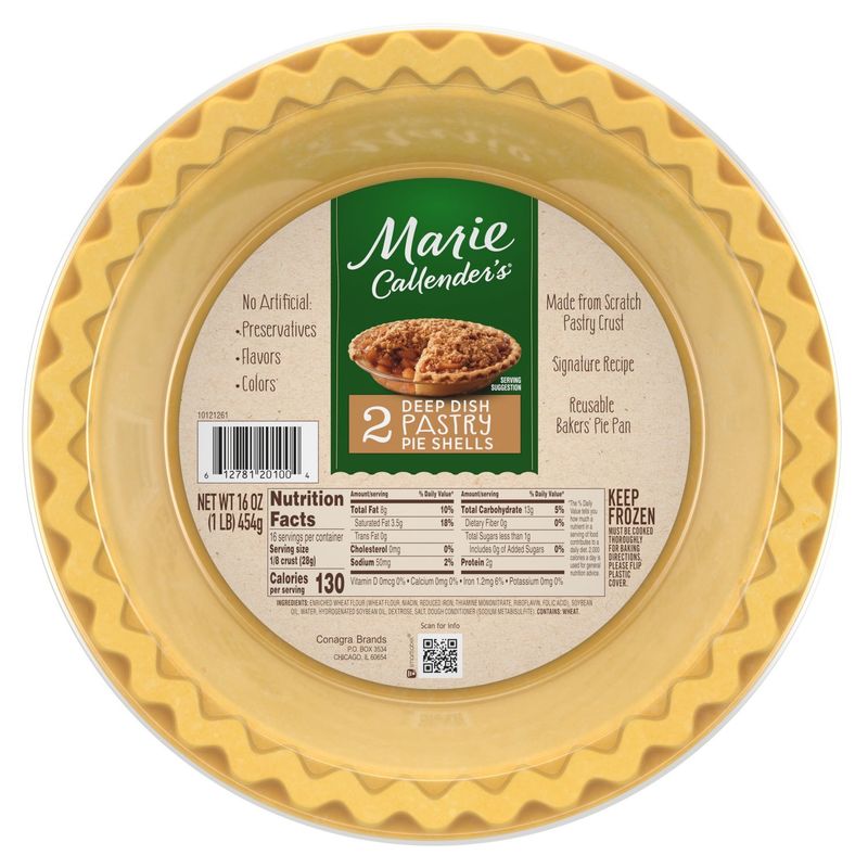 Marie Callender's Deep Dish Pastry Pie Shells, 2 count, 16 oz
