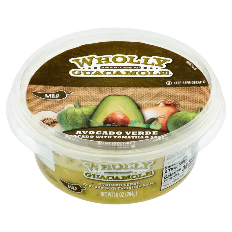 Wholly Guacamole Mild Avocado Verde, 10 oz