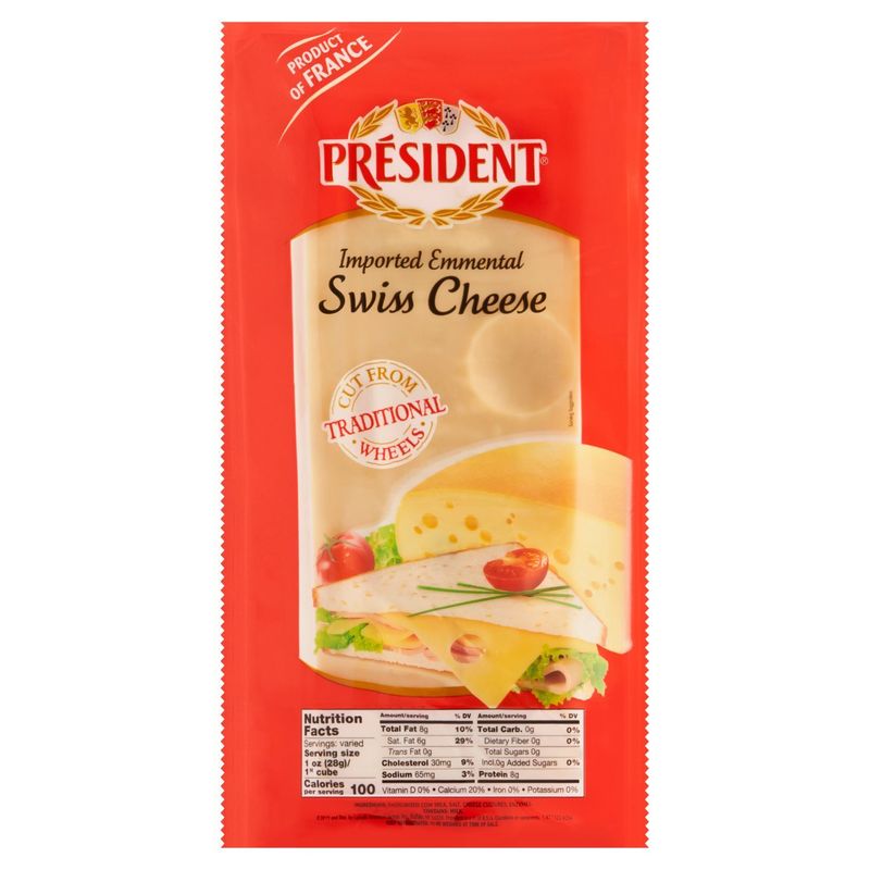 President Emmental Imported Swiss Cheese