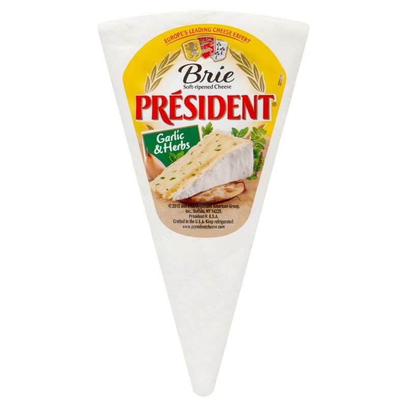 President Brie Cheese with Garlic &amp; Herbs
