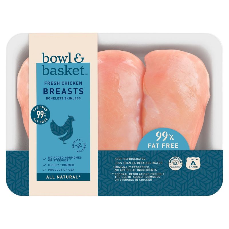Bowl &amp; Basket Boneless Skinless 99% Fat Free Fresh Chicken Breasts