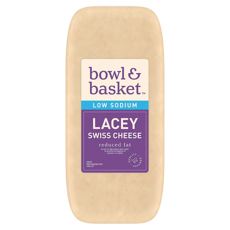 Bowl &amp; Basket Reduced Fat Low Sodium Lacey Swiss Cheese