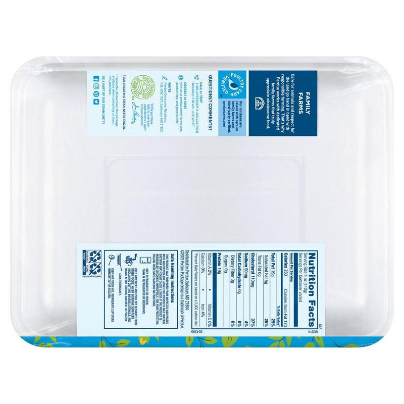 Fresh Grade A Chicken Thighs, Bone In, Average Weight 1.5 lb Pack