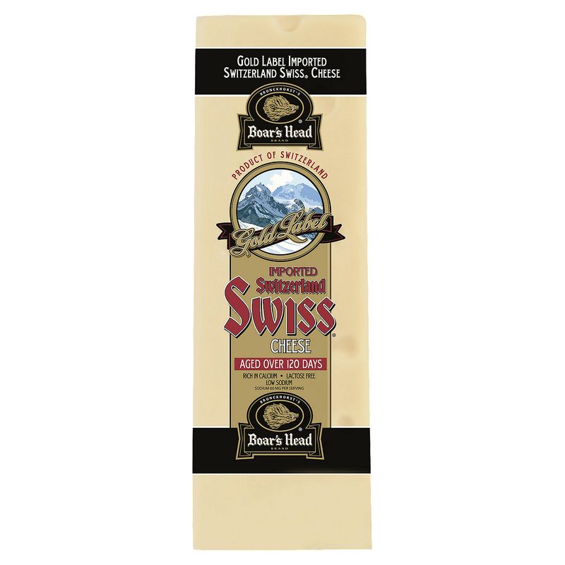 Boar's Head Gold Label Imported Switzerland Swiss Cheese