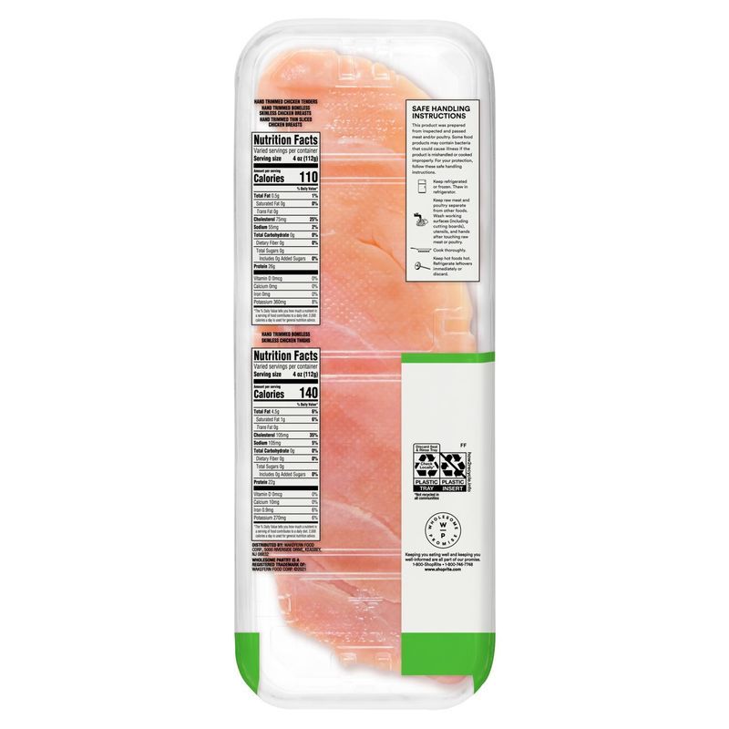 Wholesome Pantry Fresh Hand Trimmed Boneless Thin Sliced Chicken Breasts
