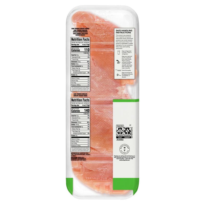 Wholesome Pantry All Natural Fresh Hand Trimmed Boneless Skinless Chicken Breasts