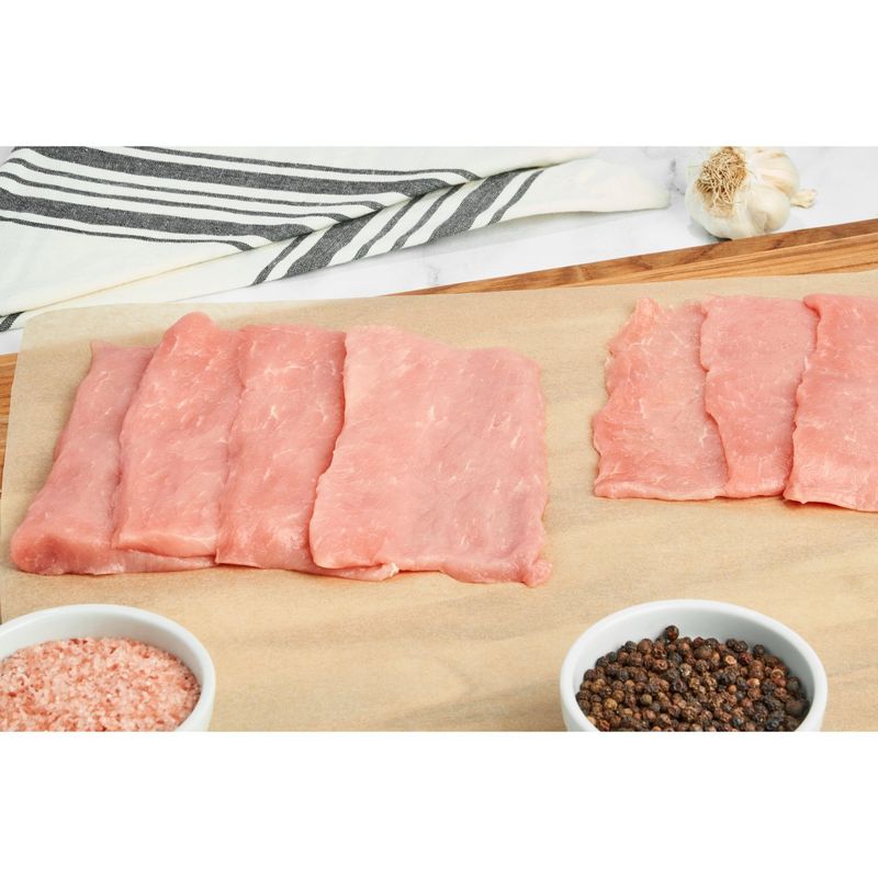 Fresh Pork Loin for Scalloppini, Boneless, Average Weight 1.5 lb Pack