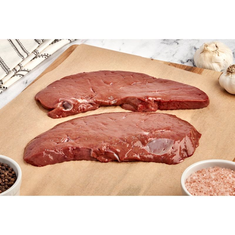 Fresh Veal Livers, Average Weight 1 lb Pack