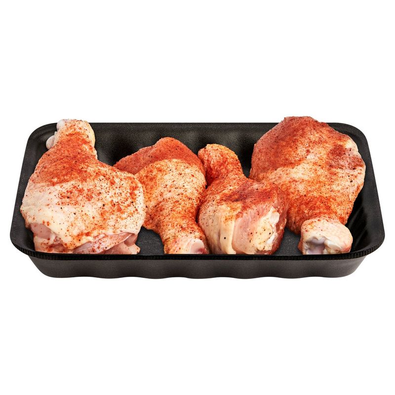 Ready To Cook, Seasoned Chicken Drumsticks, Bone In, Average Weight 1 lb Pack