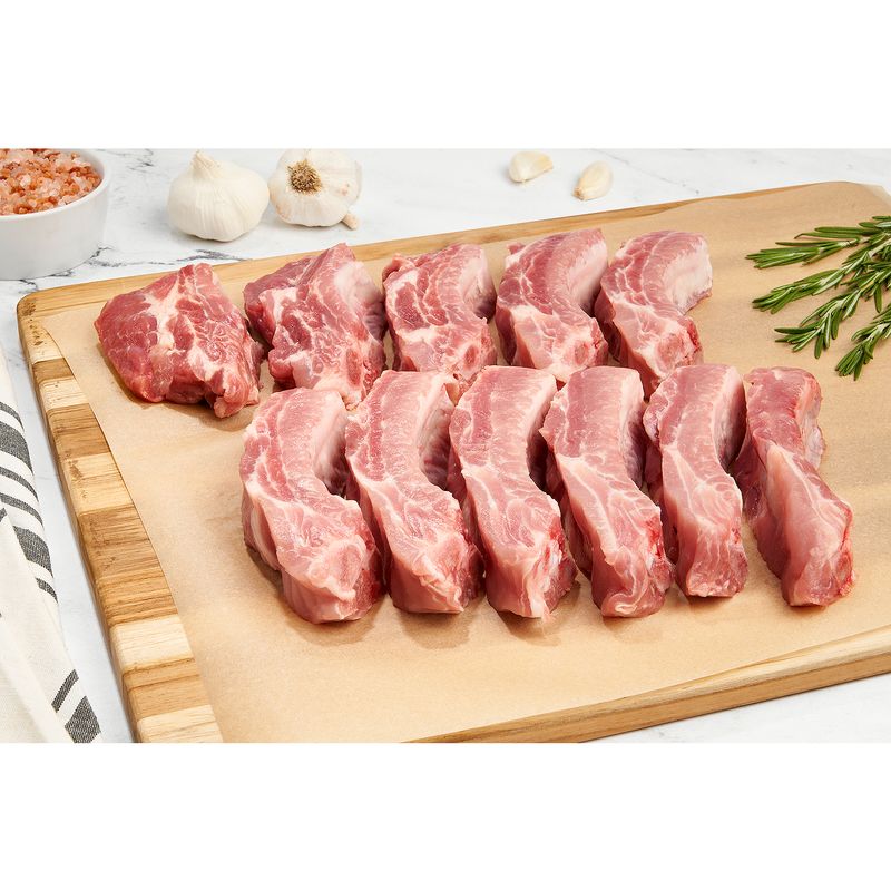 Fresh Pork Loin Baby Back Ribs, Bone In, Sliced, Average Weight 1.25 lb Pack