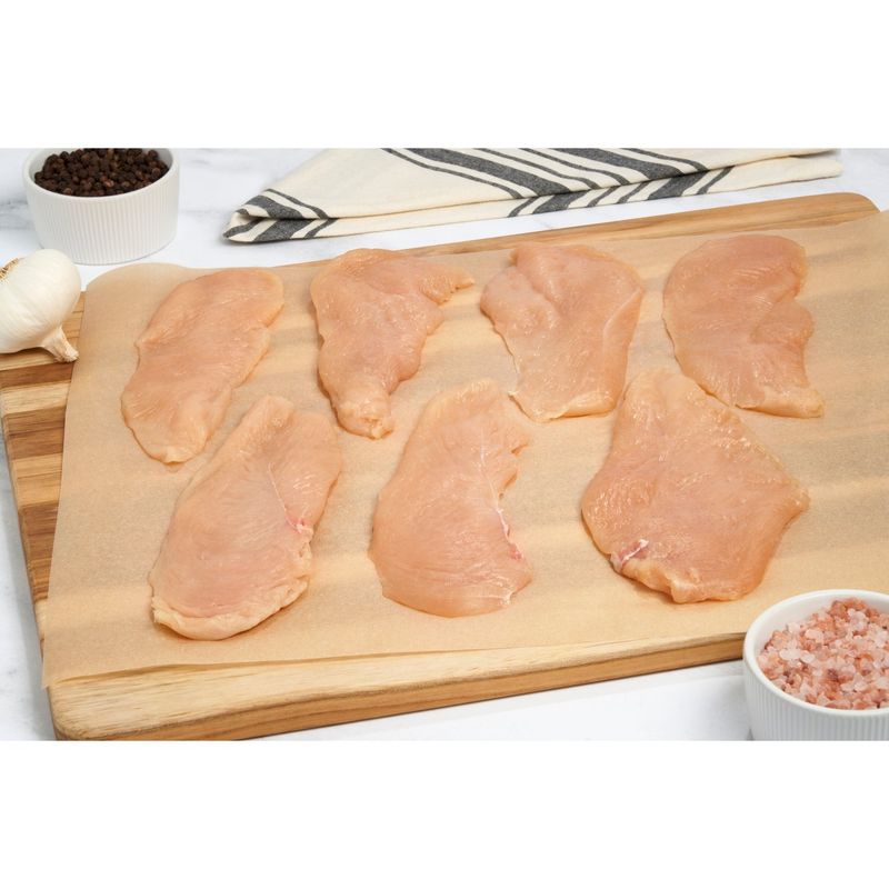 Fresh Grade A Chicken Breast, Boneless, Skinless, Thin Sliced, Family Pack, Average Weight 3 lb Pack