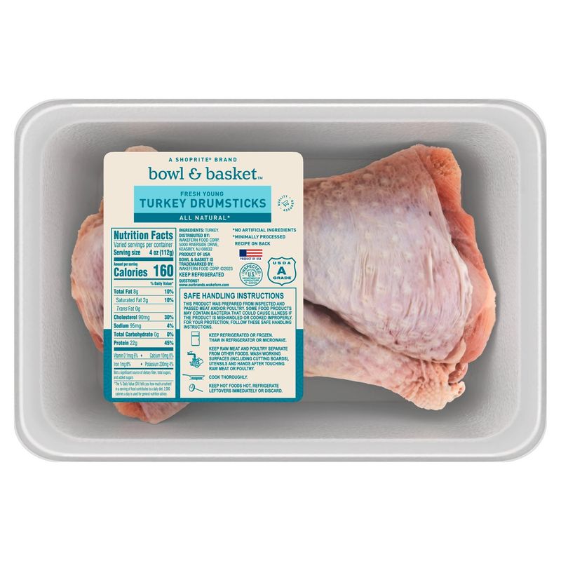 Bowl &amp; Basket Fresh Young Turkey Drumsticks