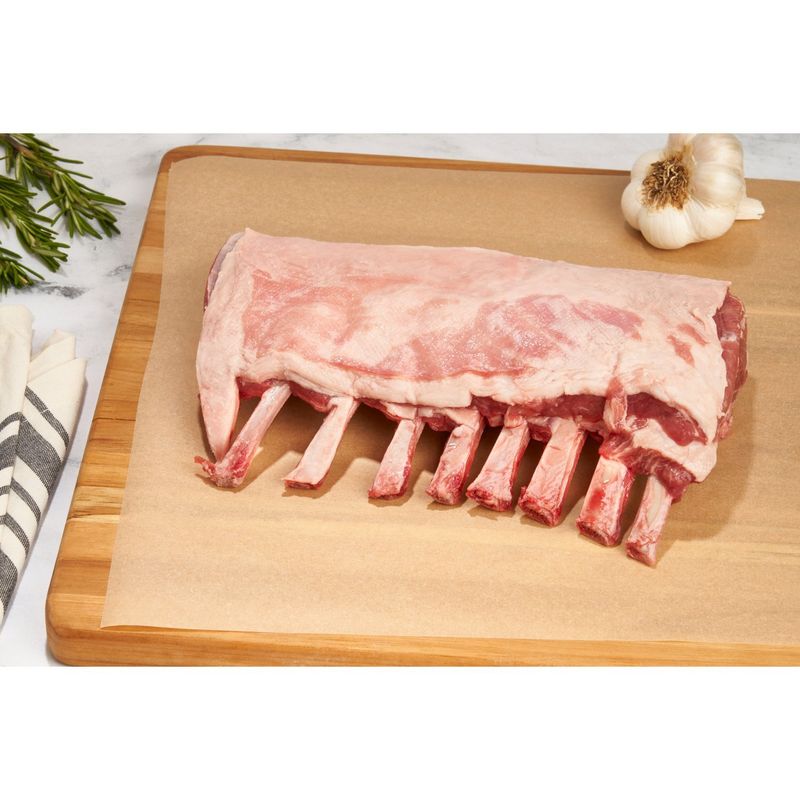Nature's Reserve Lamb Frenched Rack of Lamb, Bone In, Grassfed, Average Weight 2 lb Pack