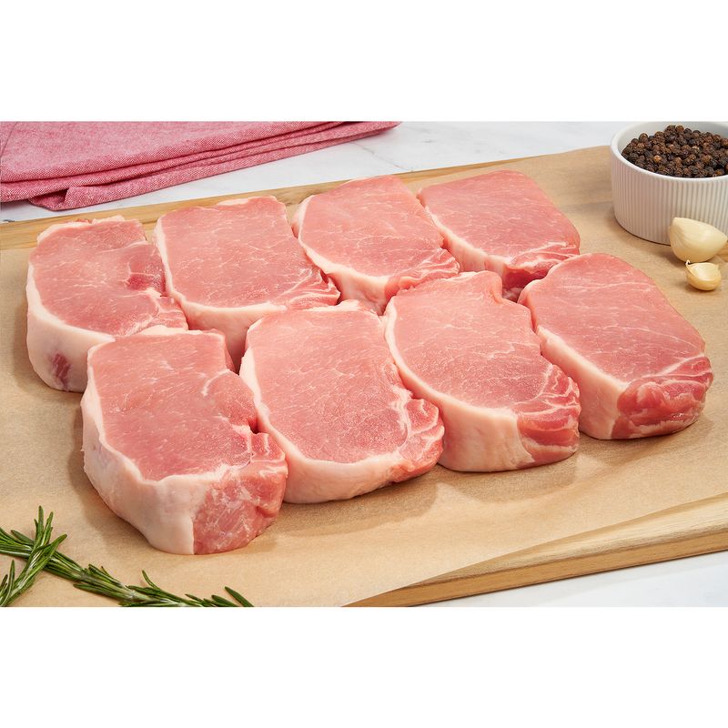 Chairman's Reserve Prime Center Cut Pork Loin Chops, Boneless, Family Pack, Average Weight 3 lb Pack
