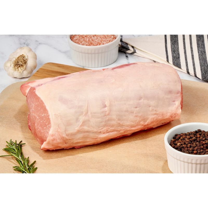 Fresh Center Cut Pork Loin Roast, Bone In, Average Weight 2.5 lb Pack
