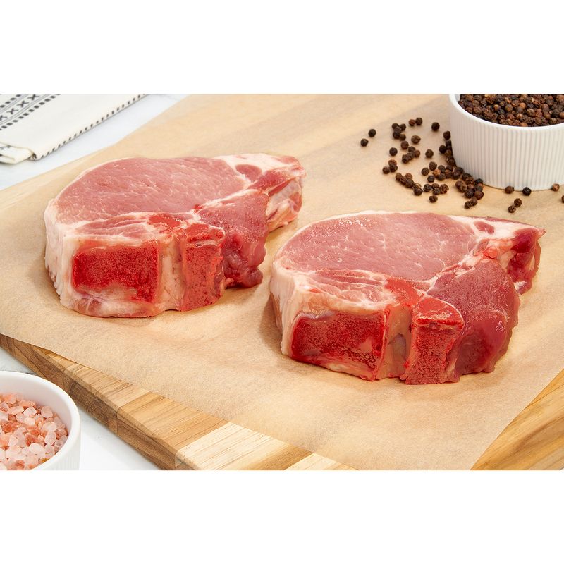 Chairman's Reserve Prime Center Cut Pork Loin Chops, Bone In, Thick Cut, Average Weight 1.5 lb Pack
