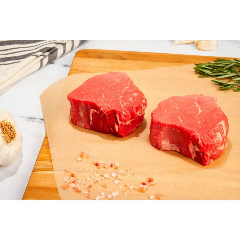 Nature's Reserve Beef Tenderloin Steaks, Boneless, Average Weight 1 lb Pack
