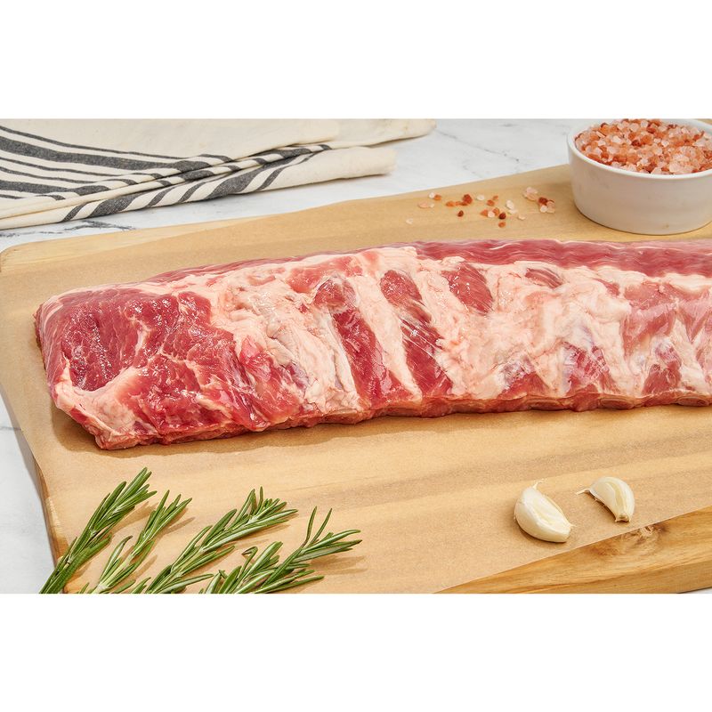 Fresh Pork Loin Baby Back Rib, Bone In, Previously Frozen, Average Weight 2.75 lb Pack