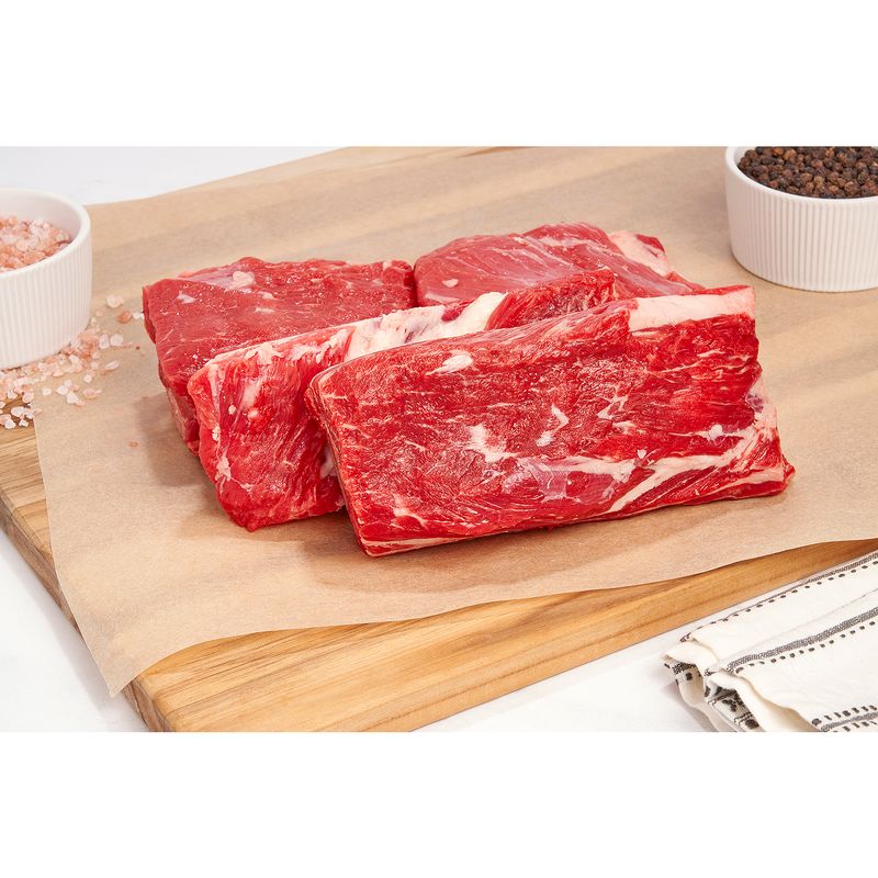USDA Choice Beef Chuck Short Ribs, Bone In, Average Weight 1.25 lb Pack