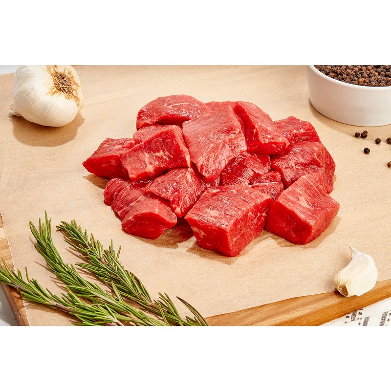 USDA Choice Beef Round Stew, Boneless, Average Weight 1.25 lb pack