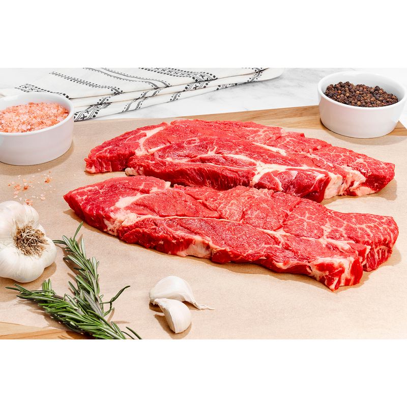 USDA Choice Beef Chuck Steak, Boneless, Family Pack, Average Weight 3 lb Pack
