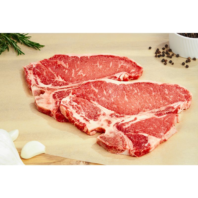 USDA Choice Beef Loin Porterhouse Steak, Bone In, Thin Cut, Average Weight 1 lb Pack